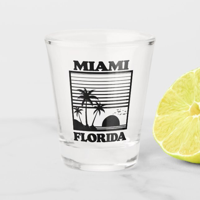 Miami,Florida Shot Glass (Front)