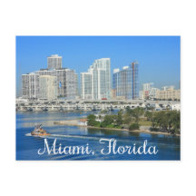 Miami Florida Skyline and Harbor - USA