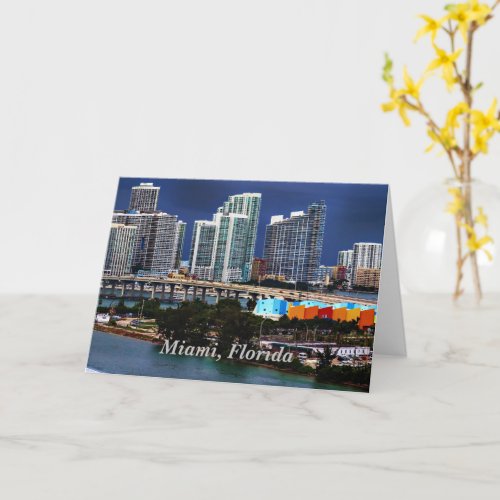 Miami Florida skyline Card