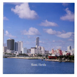 Miami, Florida Skyline Ceramic Tile