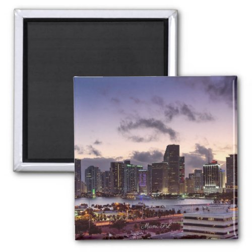 Miami Florida Skyline Magnet