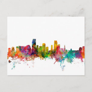 Miami Florida Skyline Postcard