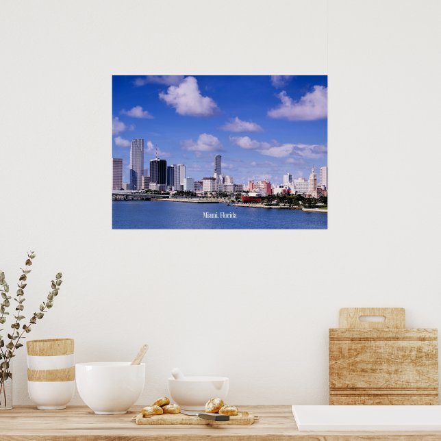 Miami, Florida Skyline Poster (Kitchen)