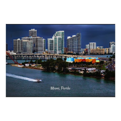 Miami Florida skyline Poster