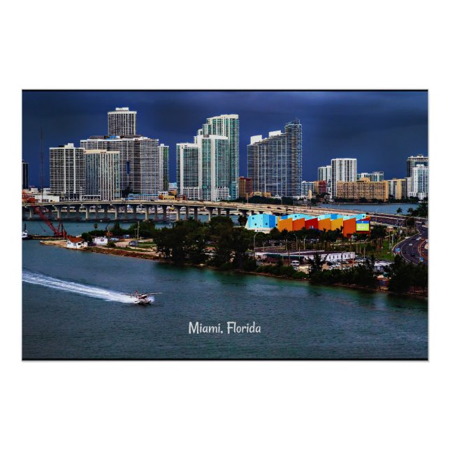 Miami, Florida skyline Poster (Front)