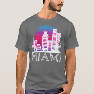Miami Florida Skyline US South Travel Tropical T-Shirt
