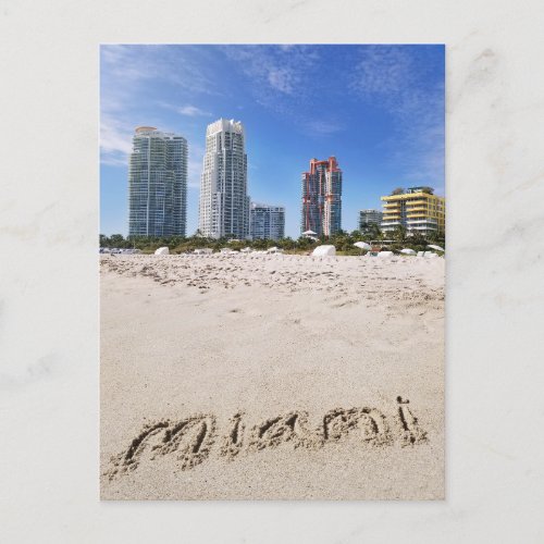Miami Florida South Beach Travel Postcard