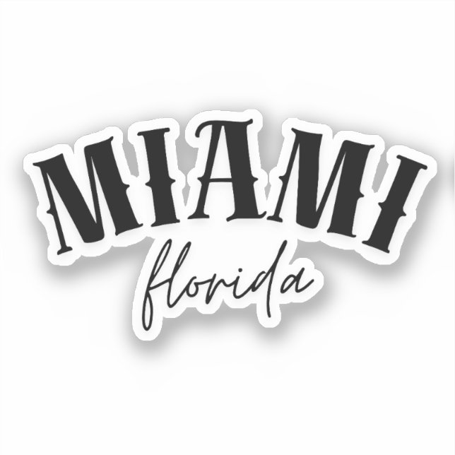 Miami Florida Sticker (Front)
