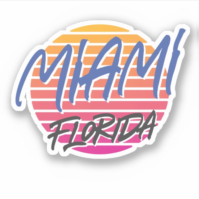 Miami Florida Sticker (Front)