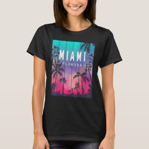 Miami Florida Sunset  I Love Miami Beach Souvenir T-Shirt