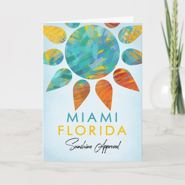 Miami Florida Sunshine Travel Card (Front)