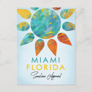 Miami Florida Sunshine Travel Postcard