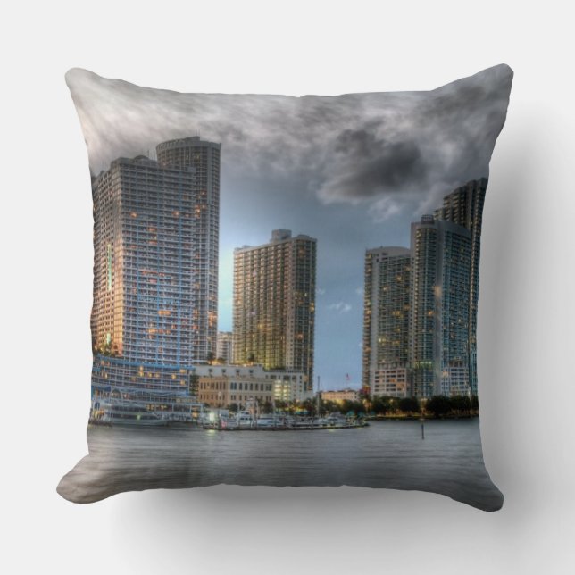 Miami, Florida Throw Pillow (Front)