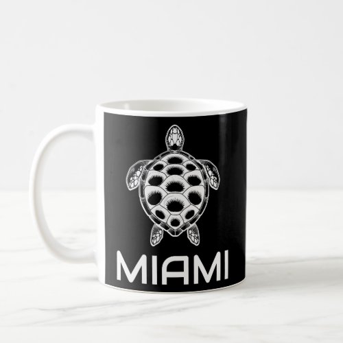 Miami Florida Tortoise Summer Trip Travel Vacation Coffee Mug