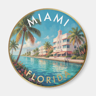 Miami Florida Tropical Coastal Travel Magnet