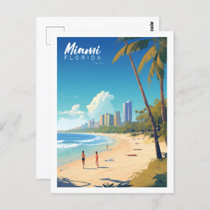 Miami Florida USA Famous Travel Place Postcard