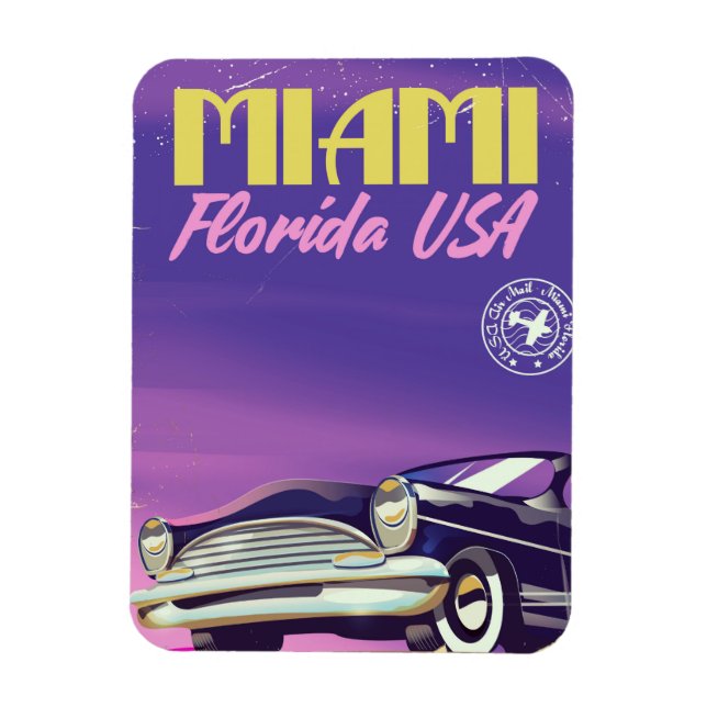 Miami Florida USA vintage poster Magnet (Vertical)