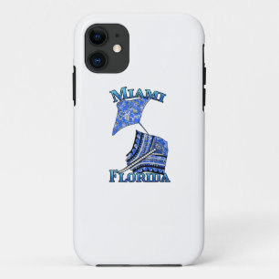 Miami Florida Vacation Tribal Stingray Beach iPhone 11 Case