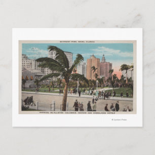 Miami, Florida - View of Bayfront Park & Hotels Postcard
