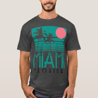 Miami Florida Vintage Retro Palm Trees Beach