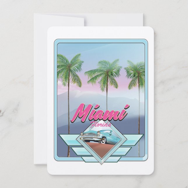 Miami Florida Vintage travel poster (Front)