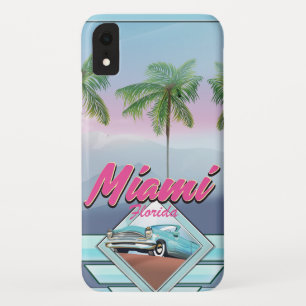 Miami Florida Vintage travel poster iPhone XR Case