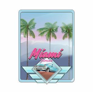 Miami Florida Vintage travel poster Cutout