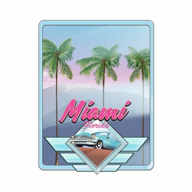Miami Florida Vintage travel poster Cutout (Front)