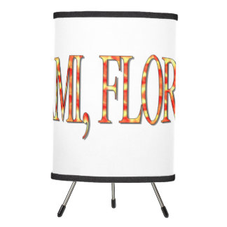 Miami, Florida - Yellow/Orange Tripod Lamp