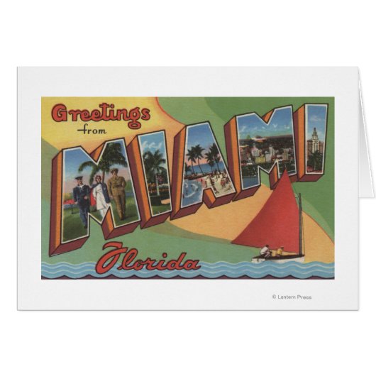 Miami, FloridaLarge Letter ScenesMiami, FL 2 Cards (Front Horizontal)