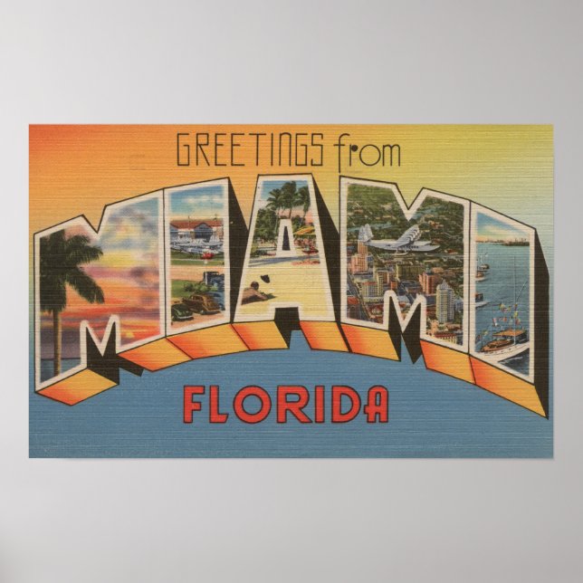 Miami, FloridaLarge Letter ScenesMiami, FL 2 Poster (Front)