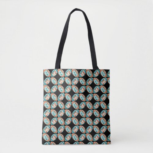 Miami football floral pattern  tote bag