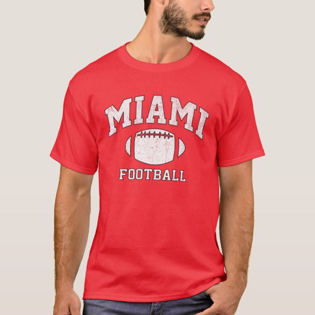 Miami Football - OH vintage Varsity style T-Shirt (Front)