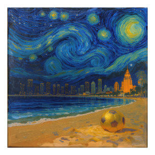 Miami Golden Shore Soccer Fine Photo Print
