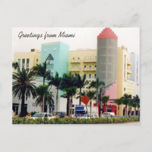 miami greetings postcard