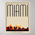 Miami illustration poster