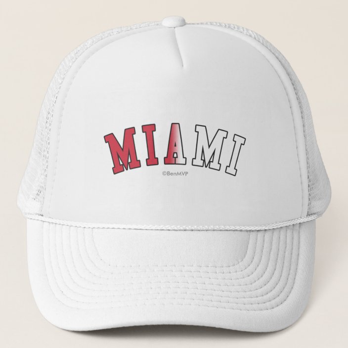 Miami in Florida State Flag Colors Hat