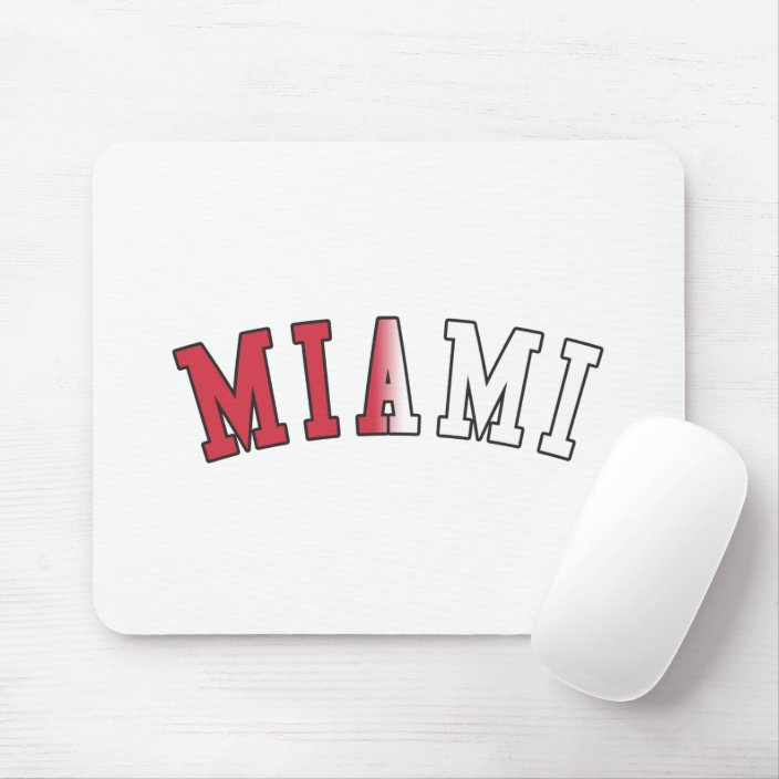 Miami in Florida State Flag Colors Mousepad