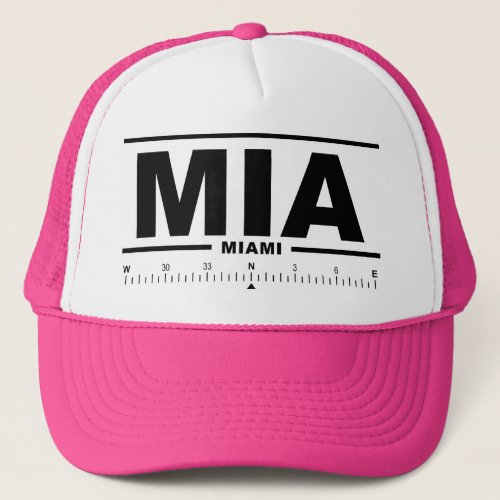 Miami International Airport MIA Trucker Hat