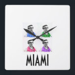~Miami Izzy~ MIAMI VICE IZZY POP ART WALLCLOCK! Square Wall Clock<br><div class="desc">~Miami Izzy~ MIAMI VICE IZZY POP ART WALLCLOCK,  CUSTOMIZE IT!</div>