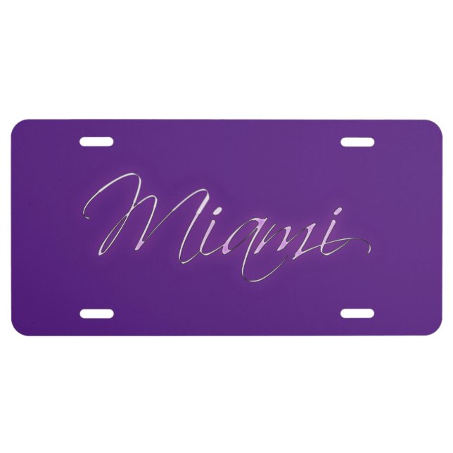 Miami License Plate (Front)