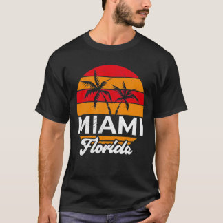 Miami Lover Tropical Summer FL Lover Retro Florida T-Shirt