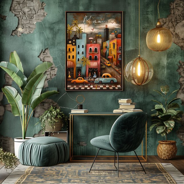 Miami: Magic City - Whimsical Art Poster (Creator Uploaded)