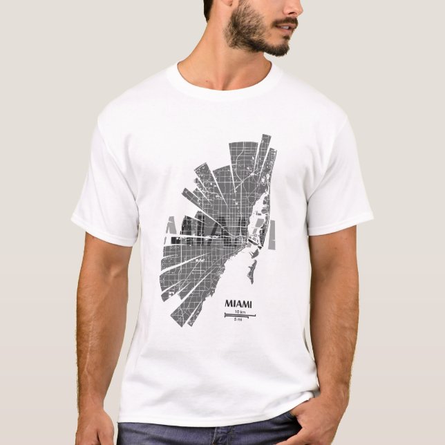 Miami Map T-Shirt (Front)