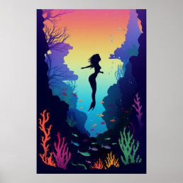 Miami mermaid poster