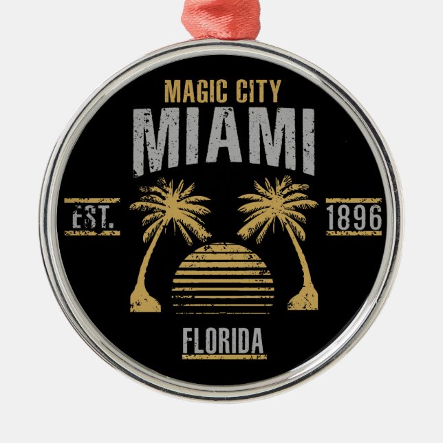 Miami Metal Ornament (Front)
