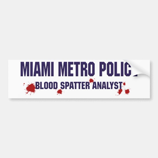 MIAMI METRO POLICE BUMPER STICKER (Front)