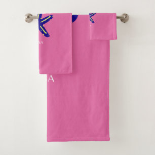 Miami, Miami Beach, Pink Bath Towel Set