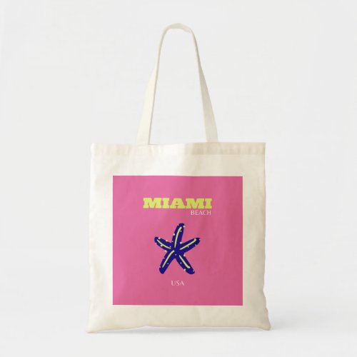 Miami Miami Beach Pink Tote Bag