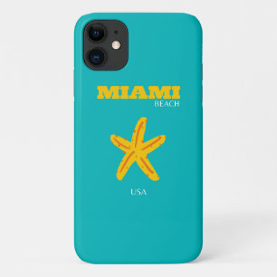 Miami, Miami Beach, Preppy Room, Travel Art, Retro iPhone 11 Case
